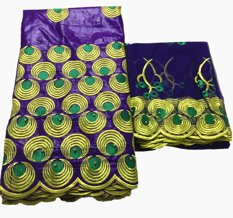 

Purple Bazin riche getzner with embroidery african bazin lace with beads high quality bazin riche getzner for wedding dress