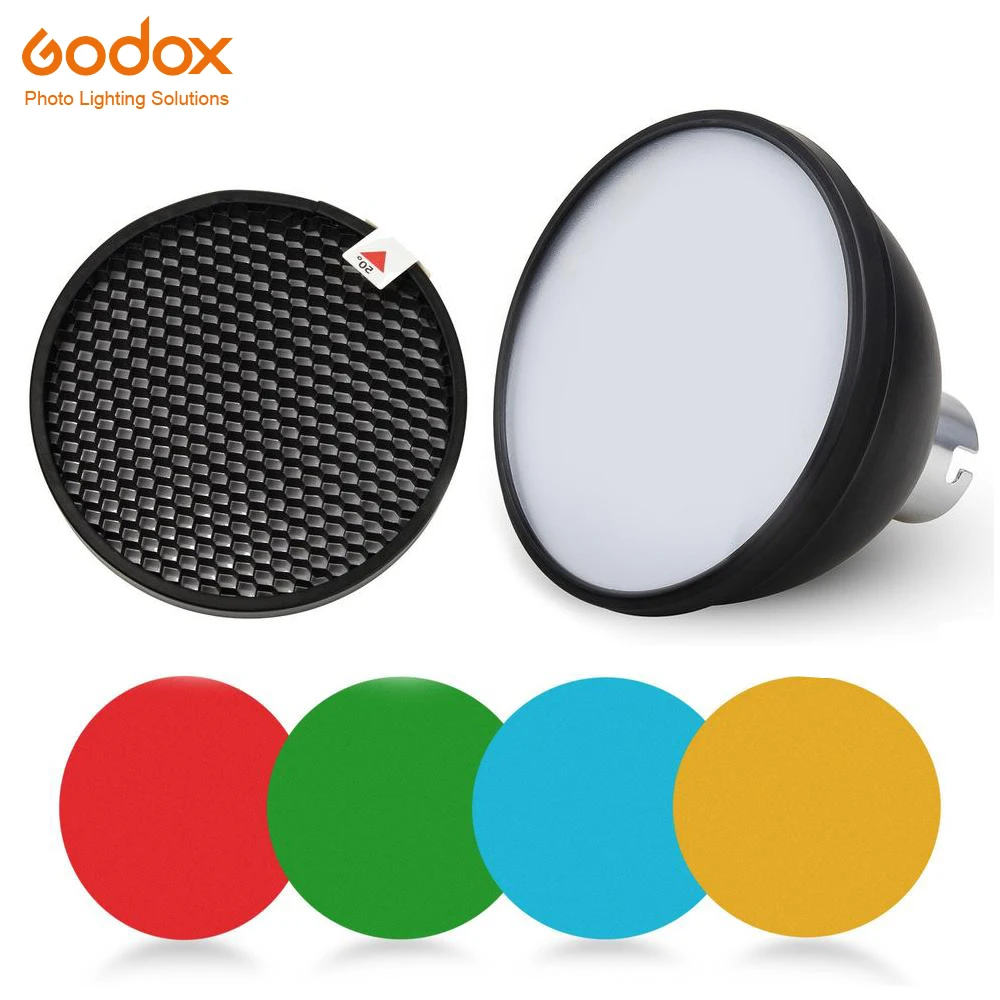 

Godox AD-S11 Color Gels Filter Honeycomb Grid + AD-S2 Standard Reflector Soft Diffuser for Witstro AD-360 II AD360II AD180 AD200