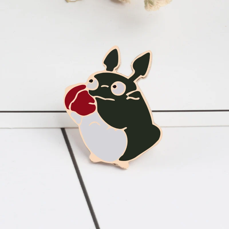 Прямая поставка Значки для аниме Totoro семейная брошка с металлической