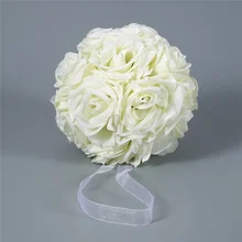 15x21 см искусственная Роза ручной работы Цветы целование подвесной шар DIY букет ДОМА Свадебная вечеринка Декор Лидер продаж