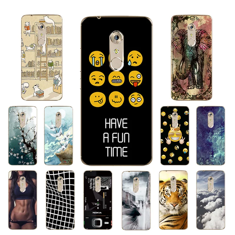 

for ZTE Axon 7 A2017 Cases Soft Silicone Expression Printing 5.5 inch Back Clear Cover Ultra Thin TPU for ZTE A2017 Phone Case