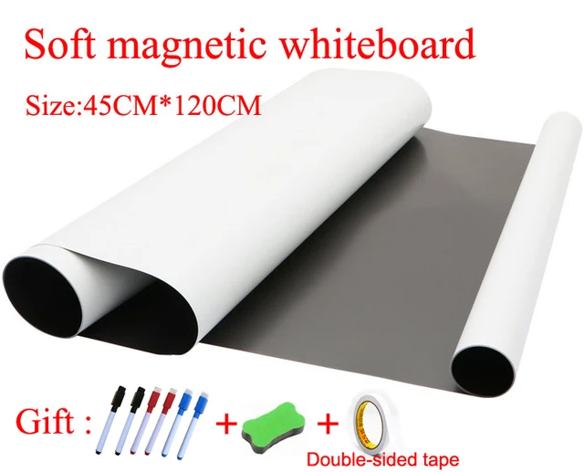 Soft Magnetic Whiteboard Wall Sticker Waterproof Roll Up Erasable Writing  Drawing Board for School Home Office White Board