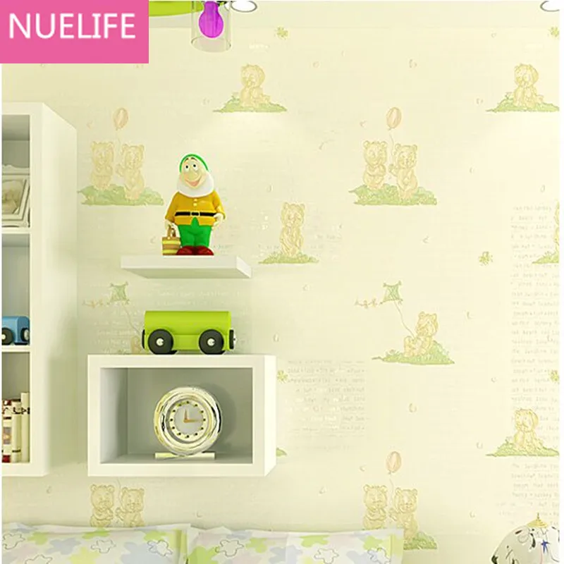 

Children's room warm bedroom wallpaper cute cartoon Winnie the Pooh Bear boy girl non-woven wallpaper