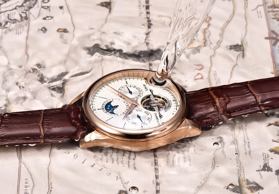 LIGE Брендовые мужские часы автоматические механические часы Tourbillon спортивные часы кожаные повседневные деловые часы в ретро-стиле Relojes Hombre