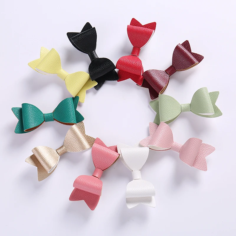 

Dejorchicoco Kids Girls Hairclips Sweet Toddlers Girls Leather Bow Hair Clips Fashion Hairpin With No-Slip Clip Girls Headwear