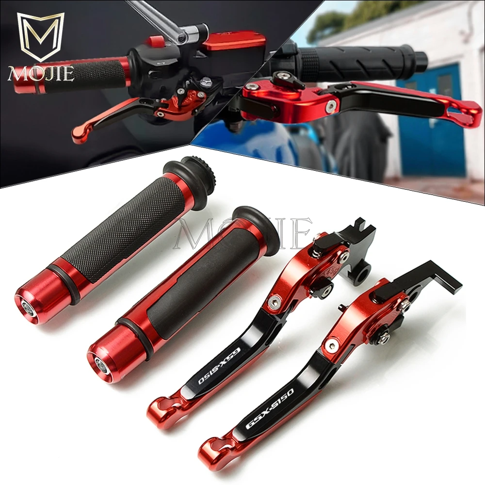 

Motorcycle CNC Adjustable Brake Clutch Levers Handlebar Hand Grips For Suzuki GSX-S150 GSXS150 GSXS GSX-S 150 2017-2019 2018