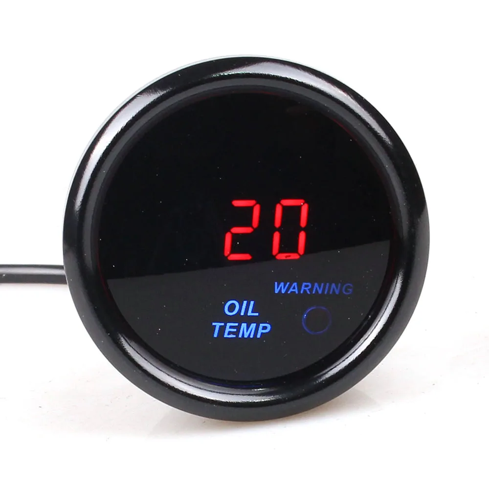 cnspeed 52/ mm electrical Oil Temp Temperature Gauge Celsius White Carbon Fiber Face
