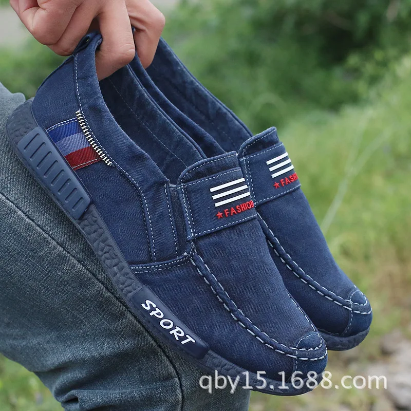 Canvas Men Casual Shoes Black Blue Grey Solid Breathable Lace Up Sneakers Men Spring Summer Autumn Men Shoes