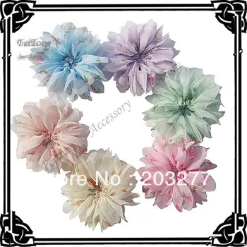 

Free shipping!!24pcs/lot DIY 6colors chffion flower hair accessory for children mix order