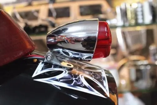 

Chrome LED Brake Stop Running Tail Rear Light Cafe Racer Bobber Cruiser Chopper Custom Motorcycle