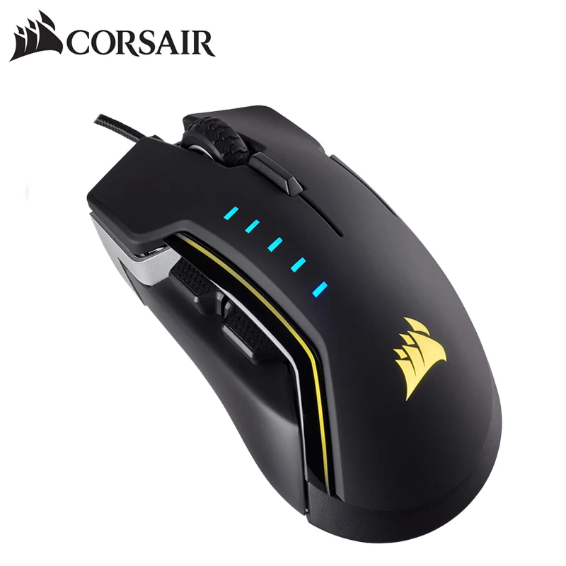 CORSAIR Gaming GLAIVE RGB Gaming Wired Mouse 6 Buttons 16000 DPI USB 2.