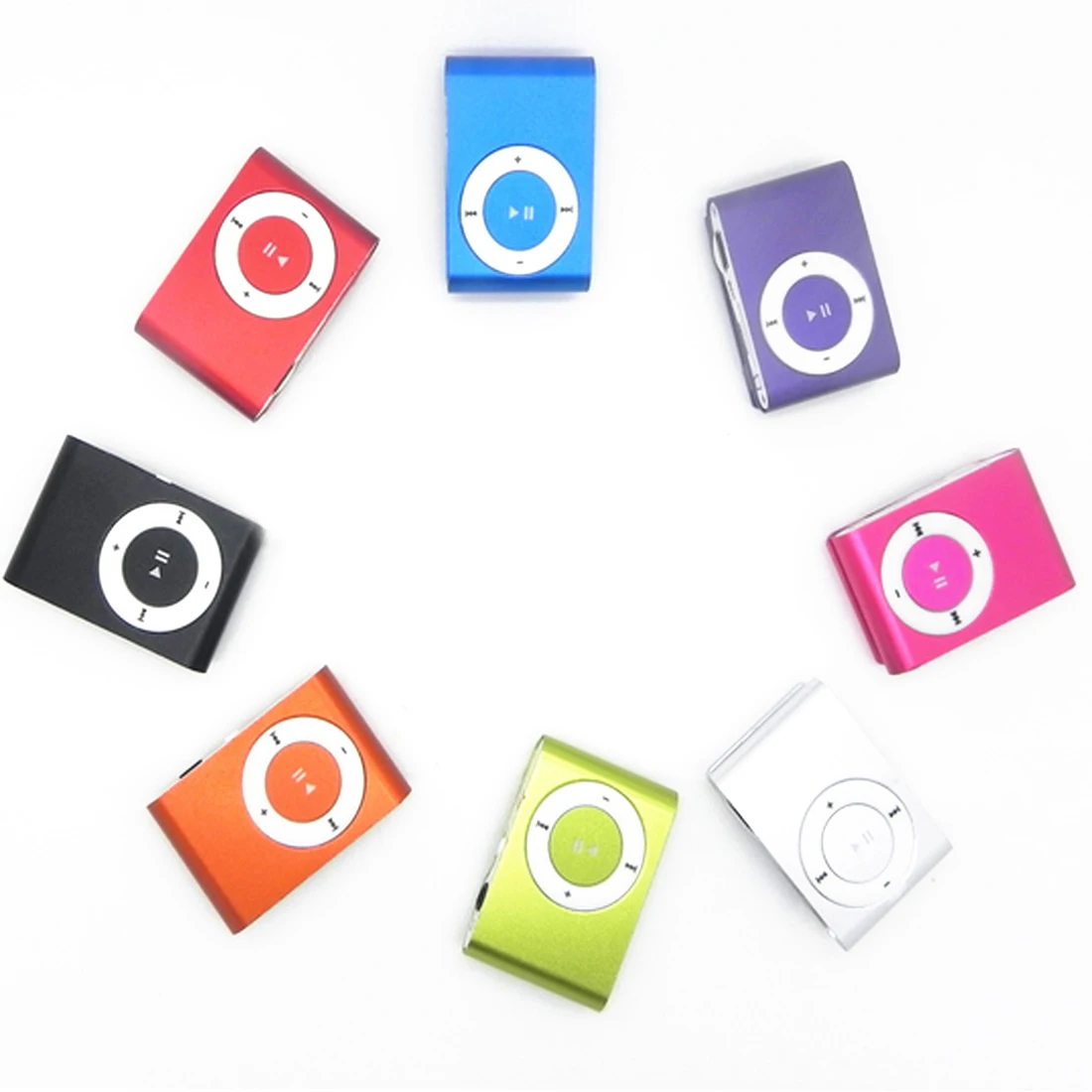 

centechia Portable Metal Clip MP3 Player with 8 Candy Colors No Memory Card Music Player with TF Slot