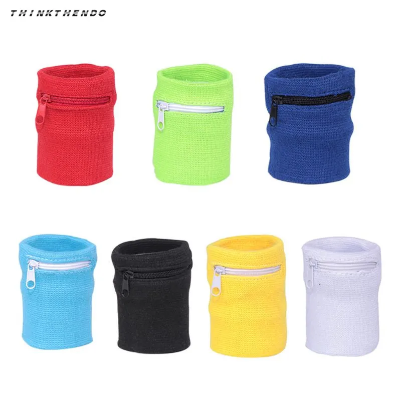 

THINKTHENDO Fashion New Men Women Wrist Wallet Pouch Band Zipper Running Travel Gym Cycling Safe Coin Purse Change Bag 7 Colors