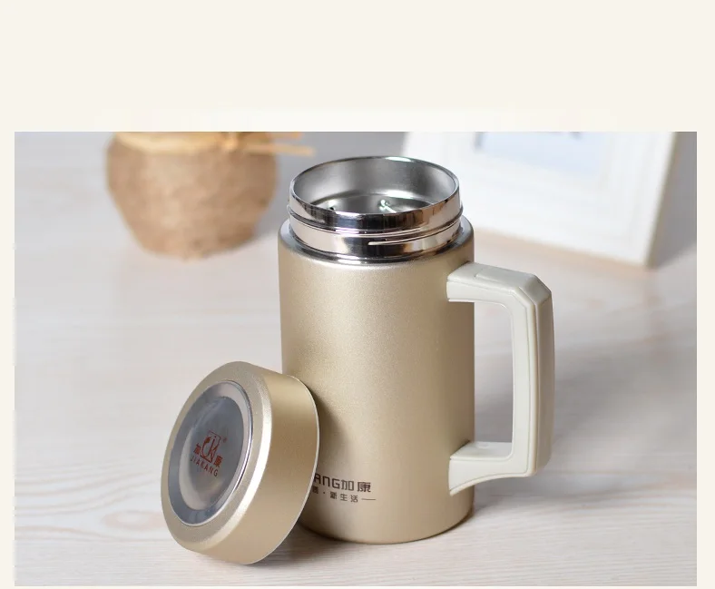 

Stainless steel Filter Cup Mug Business Office Coffee Tea Milk Thermal Insulated