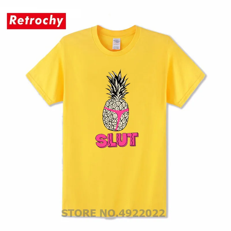 

Pineapple Slut Man funny game T-shirts Brooklyn 99 humorous design tees T shirts fruit male tshirts dia del padre yaoi oversized