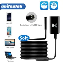 1 м 2 м 3,5 м 5 м мягкая гибкая змея wifi эндоскоп камера HD 720P 8 мм 1.0MP Бороскоп Труба Инспекционная камера Android iPhone