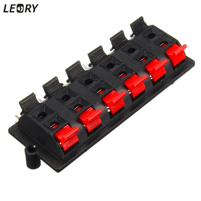 12 Way 2 Row Push Release Connector Plate Stereo Speaker Terminal Strip