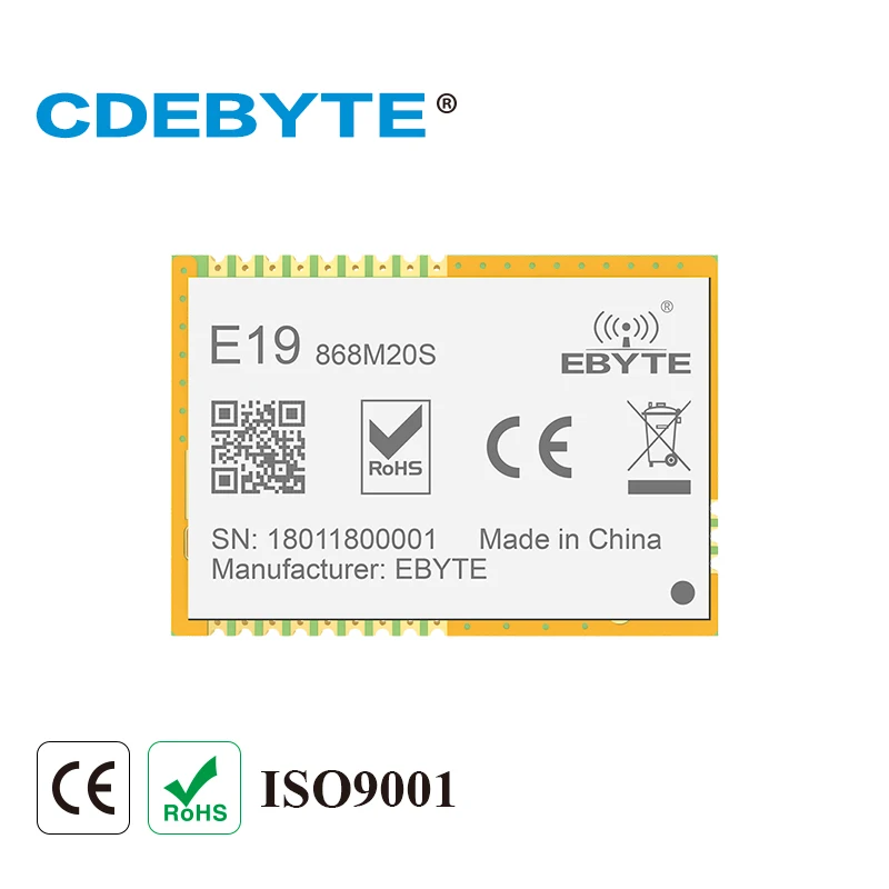 E19 868M20S Lora большой диапазон SX1276 868 МГц 100 мВт печать антенна отверстия IoT uhf