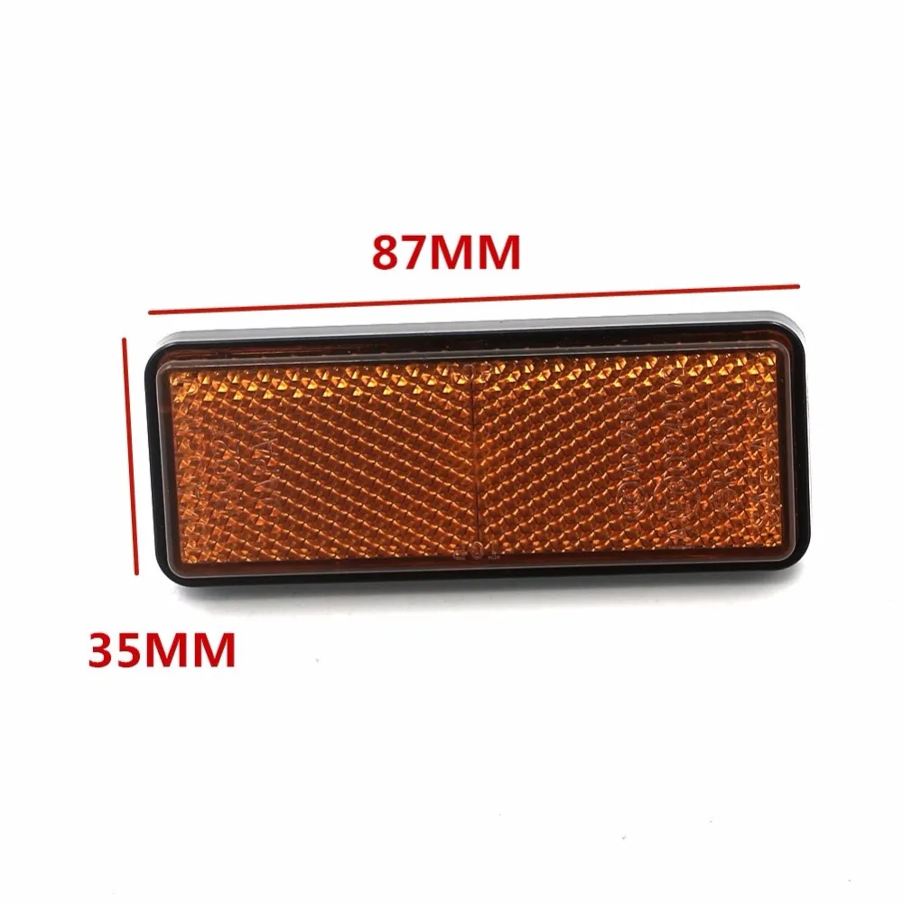 

Rectangle Reflector Rear Tail Brake Stop Marker Light CAR Truck Trailer Motorcycle Orange