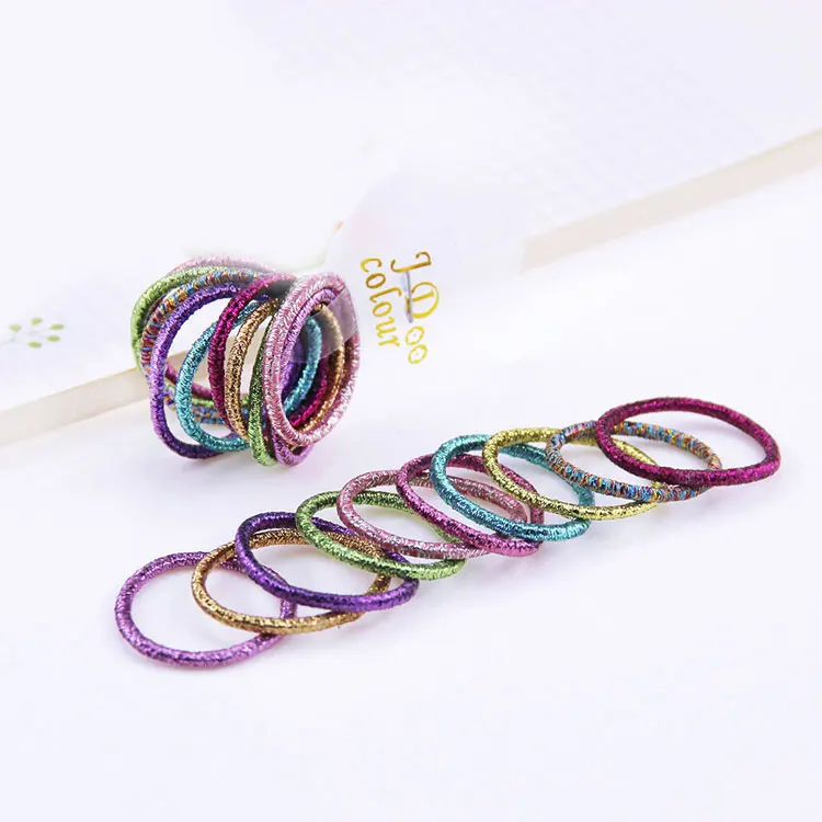 baby stroller accessories 10PCS/Lot Kids Shiny Hair Accessories Hairbands Ponytail Holder Girls Scrunchies High Elastic Thumb Mini Rubber Band Hair Ropes baby accessories drawing	