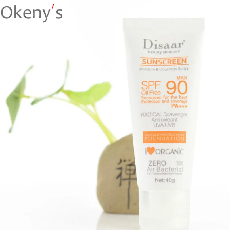 

Disaar Beauty Skin Care 40g Facial Sunscreen Cream Spf 90+ Oil Free Radical Scavenger Anti Oxidant Control Skin Care Products