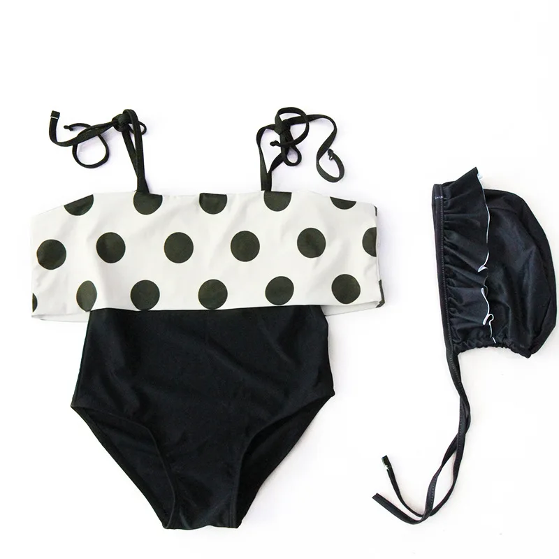Girls Swimsuit Baby Little Toddler Girls Bathing Suit for Girl Kids One Piece Dot Pattern Bikini Kids Swimwear for Children (5)