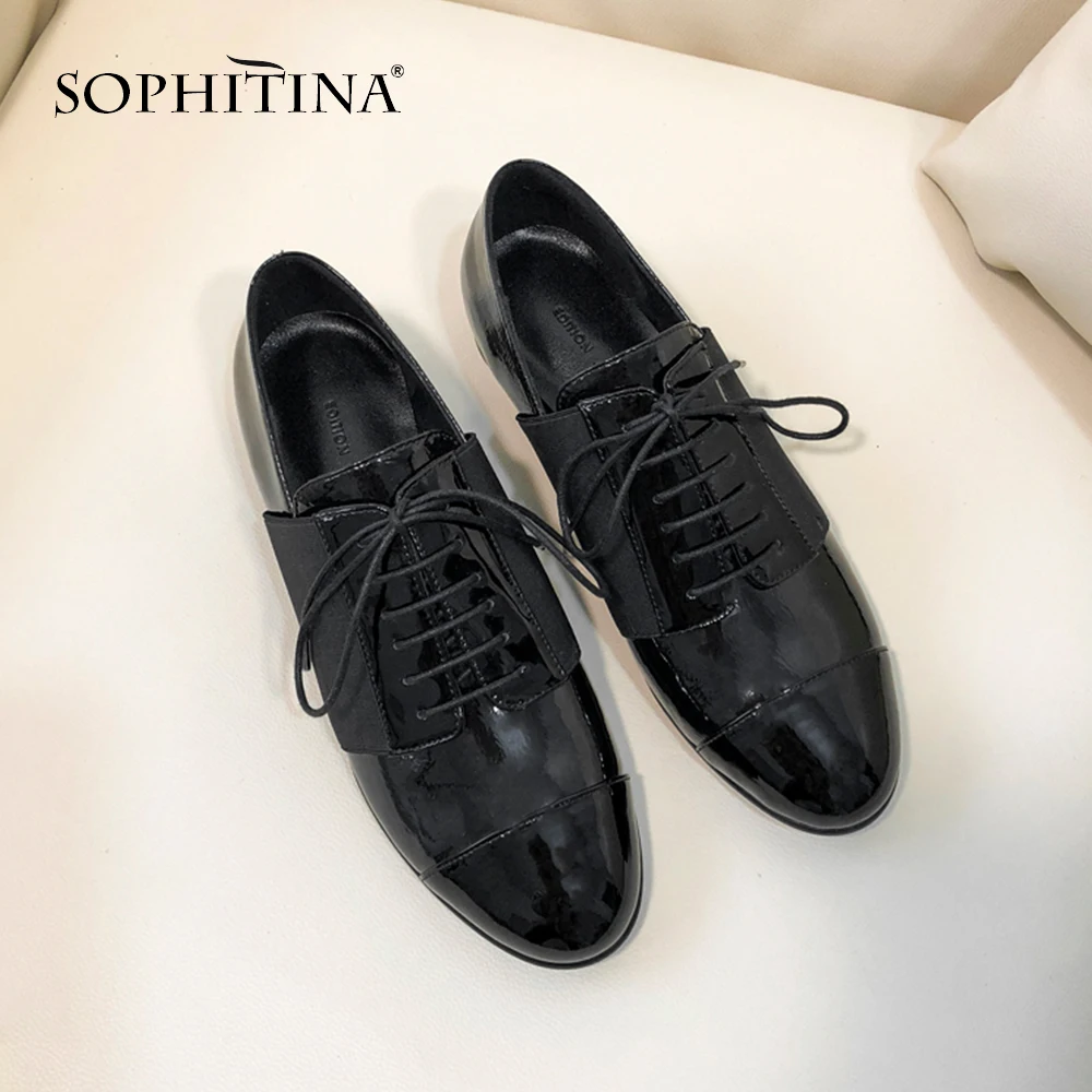SOPHITINA/Новый стильный низкий каблук Женская обувь на плоской подошве Модная