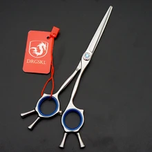 DRGSKL 440c высококачественные ножницы для волос, индивидуальные 6,0 дюймов Профессиональные Парикмахерские ножницы парикмахер срезанные ножницы+ сумка