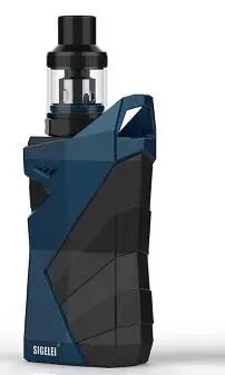 Sigelei Fuchai r7 kit Mod Kit Zinc alloy+Plastic with T4 2.5ml Tank SS303+ transparent glass Electronic Cigarette vaporizador - Цвет: Синий