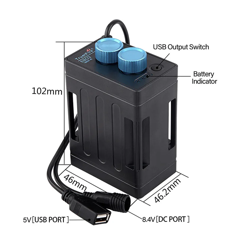 Clearance Waterproof 8.4V 18650 Battery Power Bank Case Box TrustFire Battery Case Box For Bicycle Light USB Port Charging Mobile Phone 2
