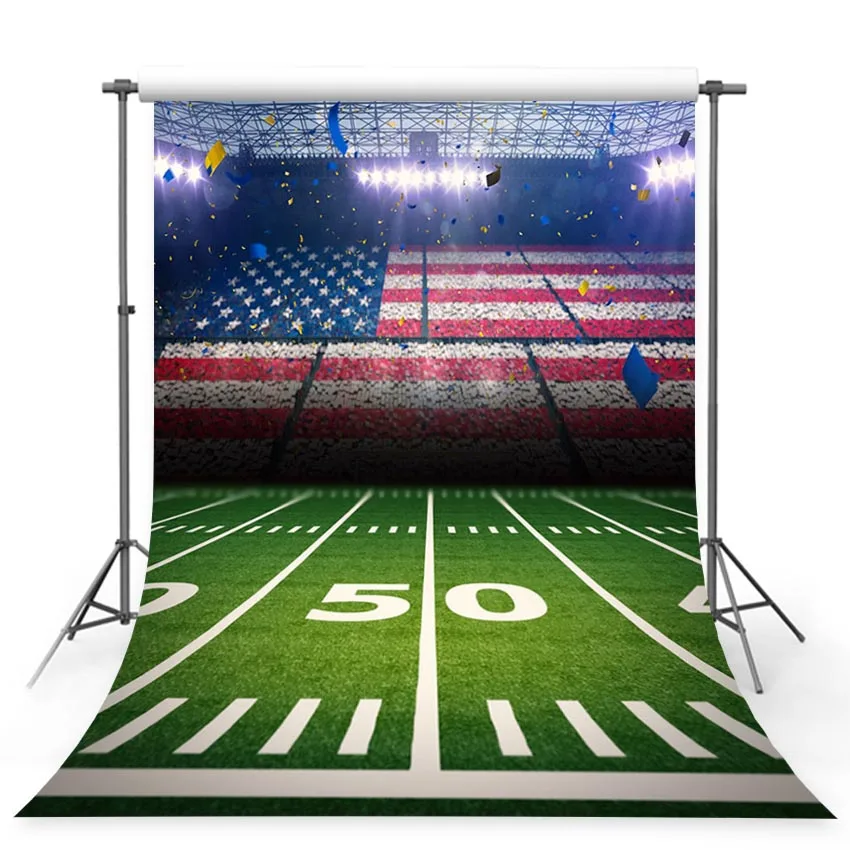 Фон для фотосъемки футбольный корт полосатый фон 4 июля День Независимости