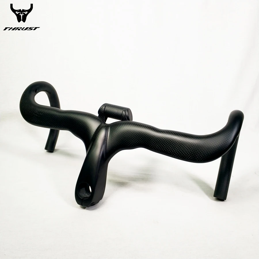 Full Carbon Handlebar Road Bike Integrated Handlebar and Stem 3K Matte