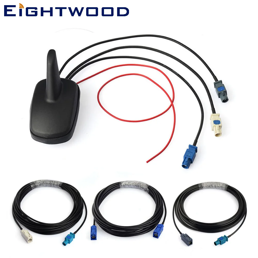 Eightwood Car GPS DAB +/FM радио усиленное воздушное крепление на крышу Fakra Shark Fin антенна и