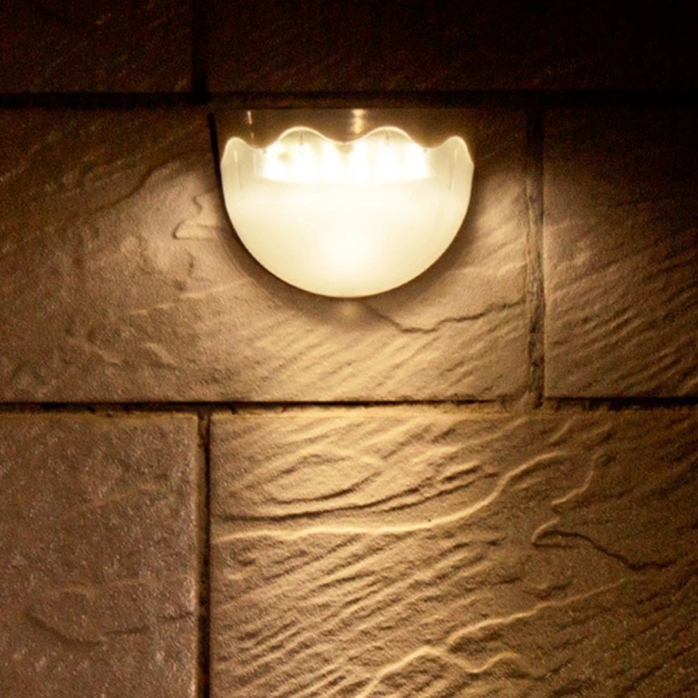 New 6 LED Solar Power Light Outdoor Lamp Fence Wall Waterproof Garden Landscape Path Light