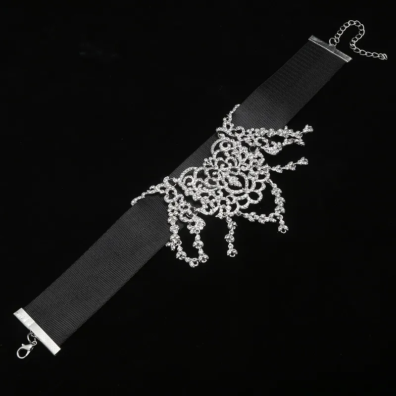 Роскошные Стразы ожерелье с кристаллом женское готическое колье Макси массивное ожерелье модное ювелирное изделие колье для женщин
