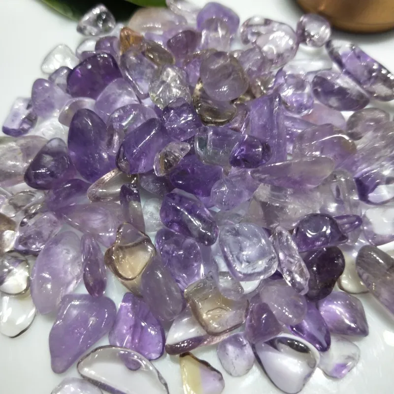 

100g Natural Ametrine gravel rough stone Rock Crystal Quartz Mineral healing Specimen Fish Tank Garden home Decoration 10-15mm
