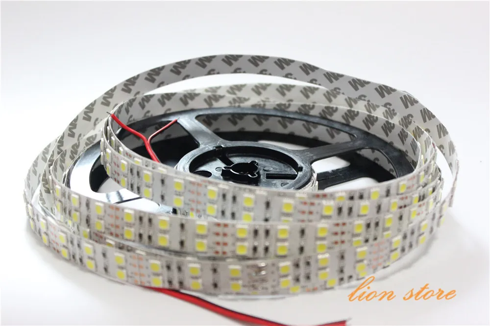 

Double row LED Strip RGB ,White ,Warm white Non-waterproof 5050 SMD 120leds/m 600LED/5m ,Free shipping