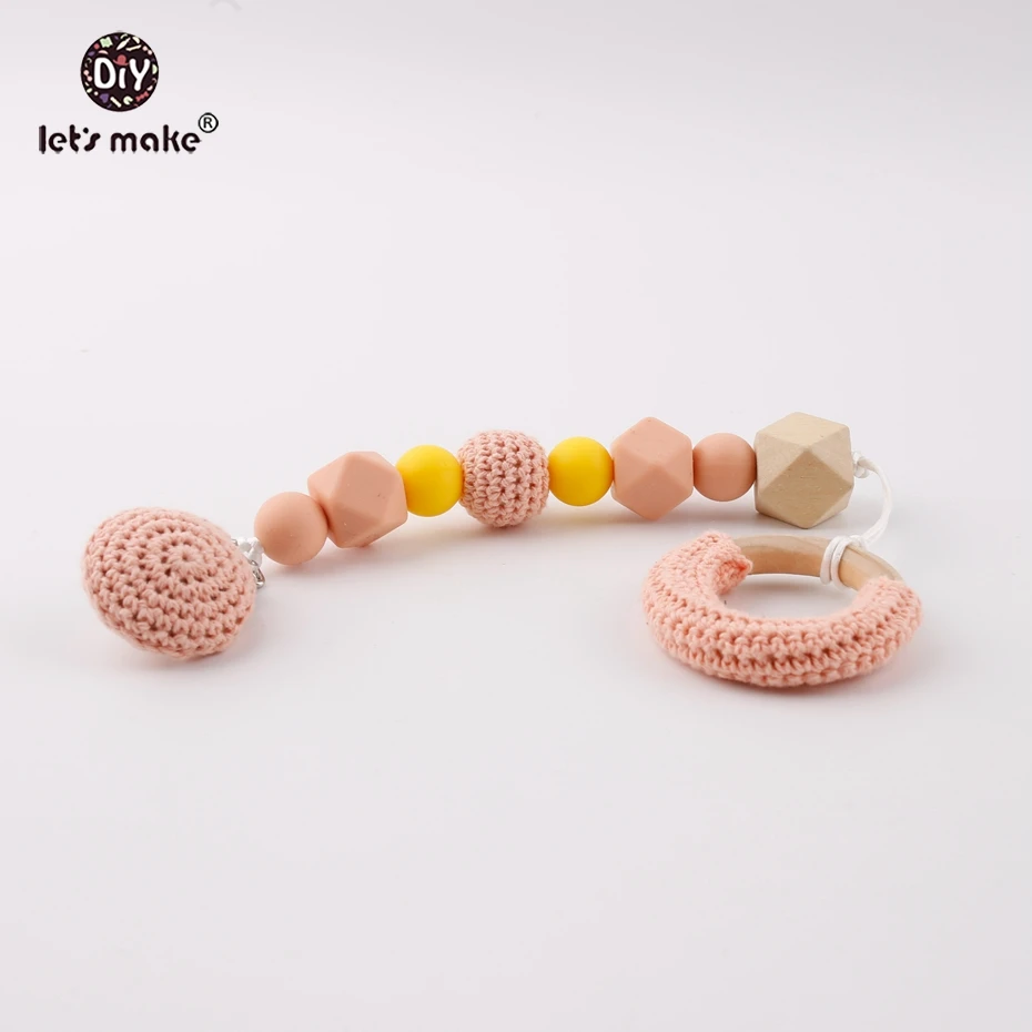 

Let's Make 1pc Fashion Crochet Beads Circles Silicone Hex Chains Pendants Necklace For Women Soother Accessory Toys Baby Teether