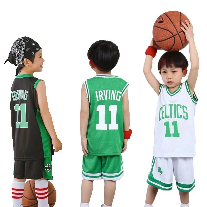 

Basketball Jersey Kid Clothes Mesh Breathable Summer Kids Tracksuit Children Boys Clothes Sets Clothing CELTICS Vest Outfits