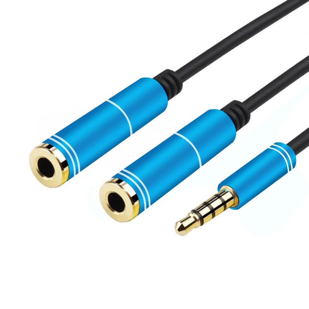 

Audio Cable Jack 3.5mm Male to 2 Female Headphone Splitter Adapter for Car Phone Tablet MP3 Player Speaker Aux Extension Cable
