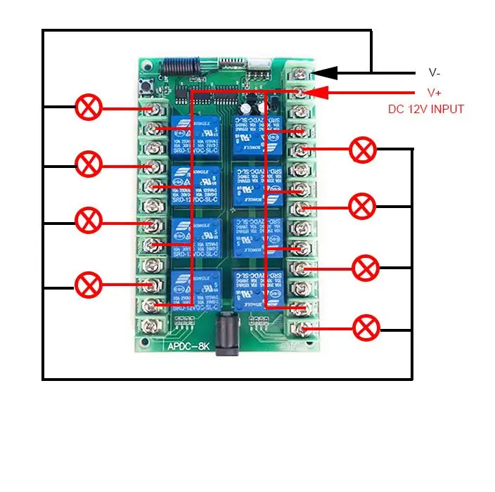Домашний Интеллектуальный DIY беспроводной пульт дистанционного управления реле