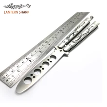 Csgo Butterfly In Knife Training Knife Gift Knife Cs Go Counter Strike Karambit Titanium Balisong Knife Dull Tool No Edge EDC butterfly in knife training stainless steel knife butterfly cs go knife counter strike game folding knife no edge dull tool