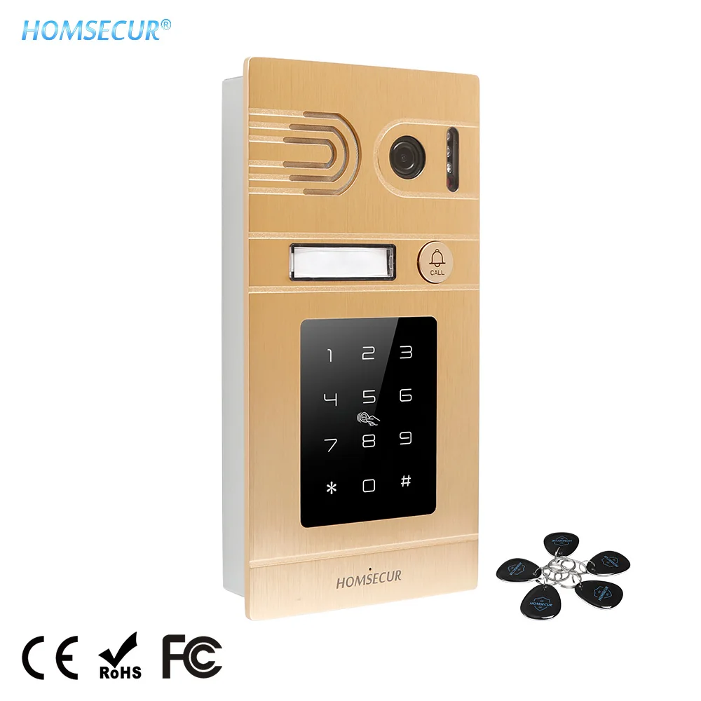 HOMSECUR 1.3MP BC071HD-G наружная камера блок с паролем клавиатуры+ 5 шт. IC брелок для HDK серии двери телефон системы