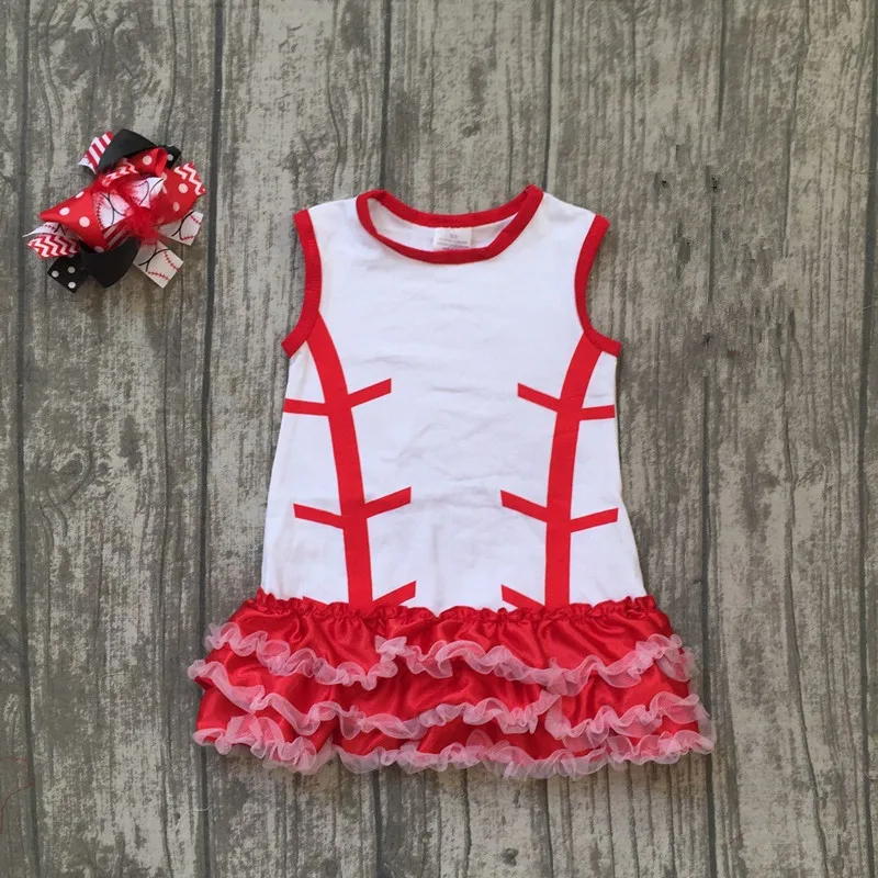 baby girl baseball dress girls boutique summer dress children kids