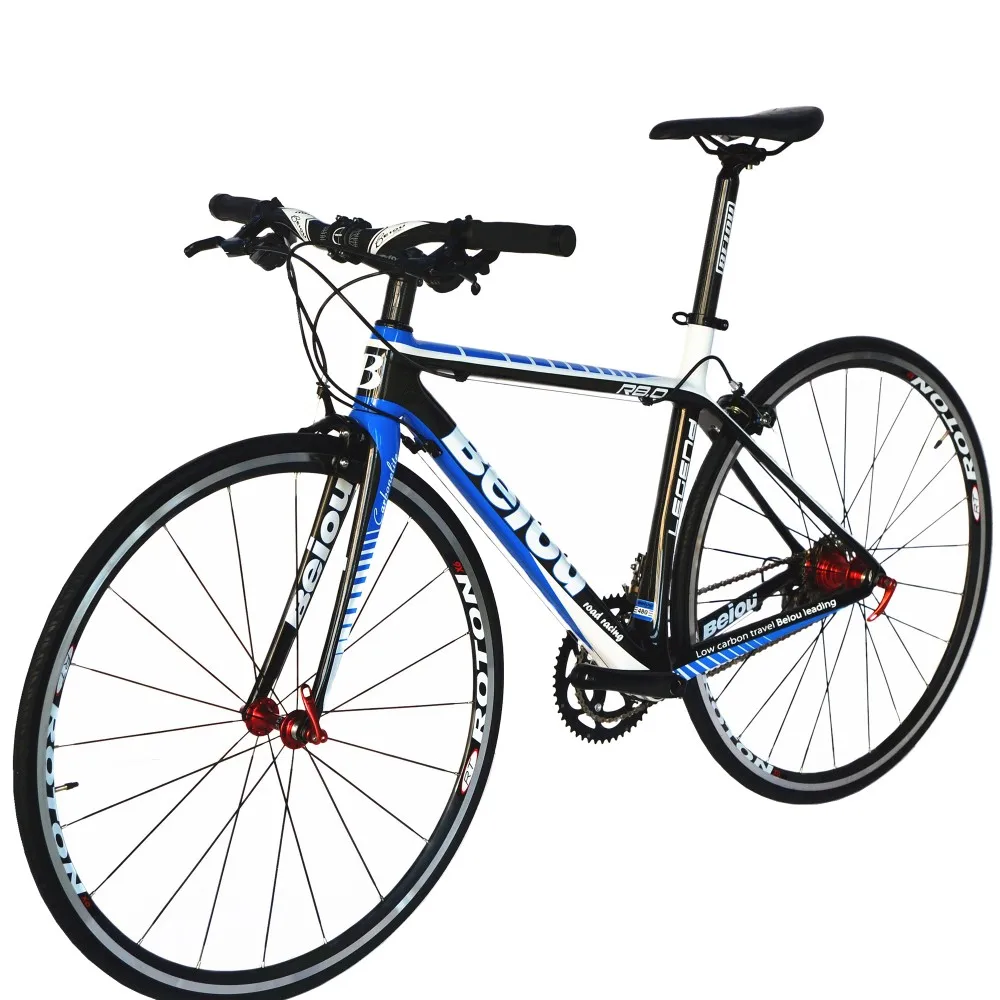Best BEIOU 2016 Carbon Comfortable Bicycles 700C Road Bike LTWOO 2*10 Speed  S R A M  Brake Complete 18.3 lb Hybrid Bike Fiber CB012 16