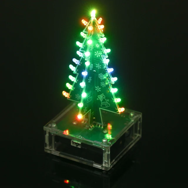 Diy Colorful Easy Making Led Light Acrylic Christmas Tree With Music Diy Colorful Easy Making Led Light Acrylic Christmas Tree With Music Electronic Learning Kit Module For