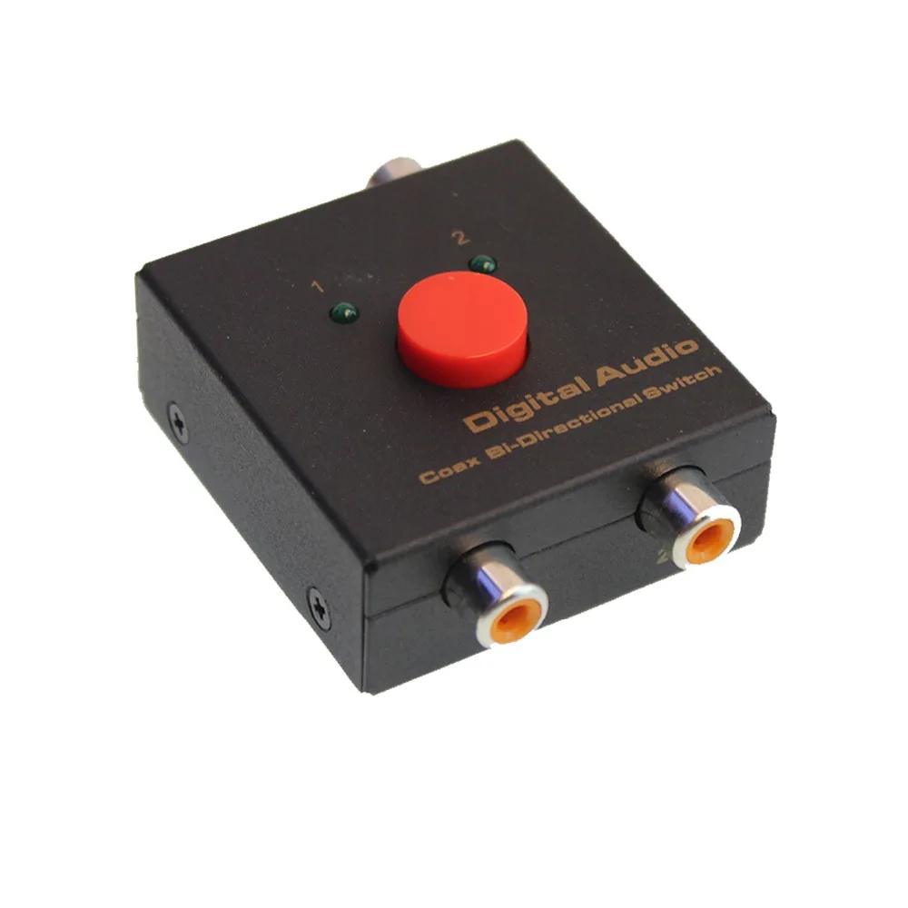 High Quality 2 Port Digital Coaxial Coax SPDIF Bi directional Audio