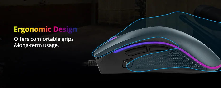 Tronsmart TG007 Wired Gaming Mouse Gamer Computer Mouse with 16.8 Million RGB,9 Programmable Buttons,7200 DPI & Sniper Button (5)