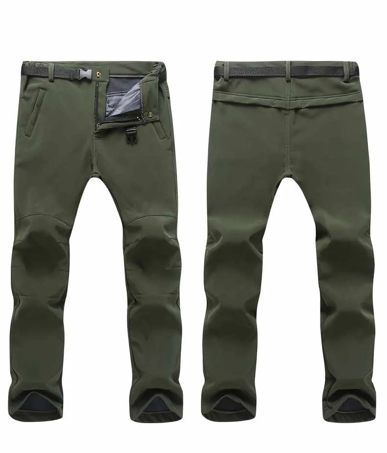 Pantalones de senderismo al aire libre transpirables de invierno para hombre Pantalones de Camping de senderismo a prueba de viento abrigados Pantalones deportivos de esquí