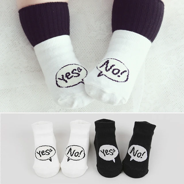 Newborn Nonslip Socks For Baby Boys Girls Floor Socks Black White